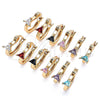Oro Laminado Small Hoop, Gold Filled Style with Garnet Cubic Zirconia, Polished, Golden Finish, 02.210.0501.1.12