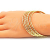 Oro Laminado Semanario Bangle, Gold Filled Style Diamond Cutting Finish, Golden Finish, 07.93.0006.05 (02 MM Thickness, Size 5 (2.50 Diameter))