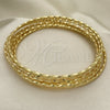 Oro Laminado Semanario Bangle, Gold Filled Style Diamond Cutting Finish, Golden Finish, 07.93.0006.05 (02 MM Thickness, Size 5 (2.50 Diameter))