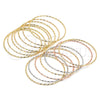 Oro Laminado Semanario Bangle, Gold Filled Style Diamond Cutting Finish, Golden Finish, 07.93.0006.05 (02 MM Thickness, Size 5 (2.50 Diameter))