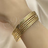 Oro Laminado Semanario Bangle, Gold Filled Style Diamond Cutting Finish, Golden Finish, 07.93.0008.05 (02 MM Thickness, Size 5 (2.50 Diameter))