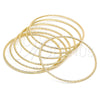 Oro Laminado Semanario Bangle, Gold Filled Style Diamond Cutting Finish, Golden Finish, 07.93.0008.05 (02 MM Thickness, Size 5 (2.50 Diameter))