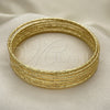 Oro Laminado Semanario Bangle, Gold Filled Style Diamond Cutting Finish, Golden Finish, 07.93.0008.05 (02 MM Thickness, Size 5 (2.50 Diameter))