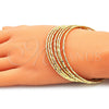 Oro Laminado Semanario Bangle, Gold Filled Style Diamond Cutting Finish, Golden Finish, 07.93.0009.05 (02 MM Thickness, Size 5 (2.50 Diameter))