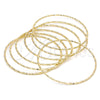 Oro Laminado Semanario Bangle, Gold Filled Style Diamond Cutting Finish, Golden Finish, 07.93.0009.05 (02 MM Thickness, Size 5 (2.50 Diameter))