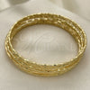 Oro Laminado Semanario Bangle, Gold Filled Style Diamond Cutting Finish, Golden Finish, 07.93.0009.05 (02 MM Thickness, Size 5 (2.50 Diameter))