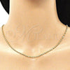 Oro Laminado Basic Necklace, Gold Filled Style Singapore Design, Polished, Golden Finish, 04.213.0225.24 (02 MM Thickness, 24 Inches Length)