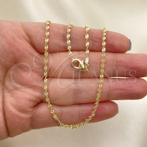 Gold Filled Necklace — Basic Necklace Singapore Design Polished 04. 02 MM — main product view — SKU 143056 | Oro Laminado collar — básico Necklace Singapore diseño pulido 04. 02 MM — SKU 143056