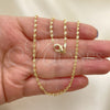 Oro Laminado Basic Necklace, Gold Filled Style Singapore Design, Polished, Golden Finish, 04.213.0225.24 (02 MM Thickness, 24 Inches Length)