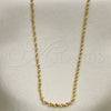 Oro Laminado Basic Necklace, Gold Filled Style Singapore Design, Polished, Golden Finish, 04.213.0225.24 (02 MM Thickness, 24 Inches Length)