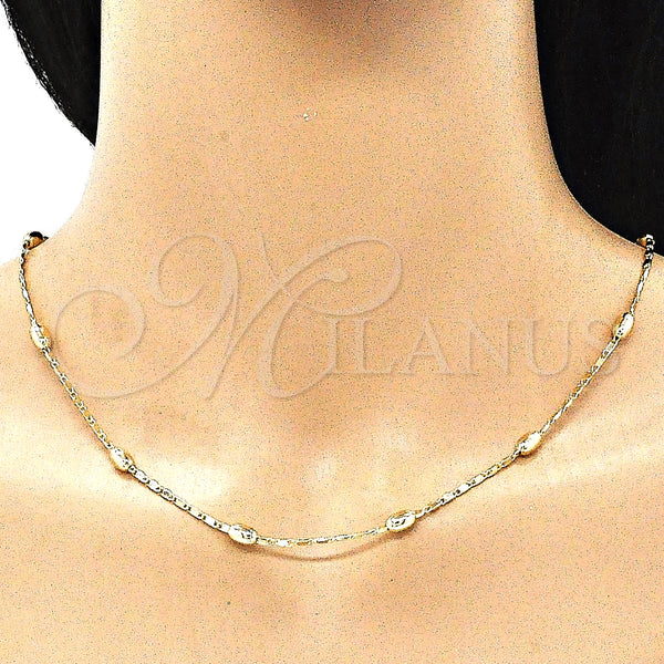 Gold Filled Necklace — Basic Necklace Polished 04. 02 MM Thickness 18 — alternate product view — SKU 143058 | Oro Laminado collar — básico Necklace pulido 04. 02 MM Thickness 18 — SKU 143058