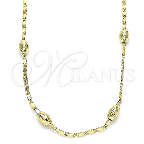 Gold Filled Necklace — Basic Necklace Polished 04. 02 MM Thickness 18 — main product view — SKU 143058 | Oro Laminado collar — básico Necklace pulido 04. 02 MM Thickness 18 — SKU 143058