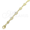 Oro Laminado Fancy Bracelet, Gold Filled Style Hand of God Design, Polished, Golden Finish, 03.326.0017.08 (07 MM Thickness, 8 Inches Length)