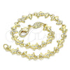 Oro Laminado Fancy Bracelet, Gold Filled Style Dolphin Design, Polished, Golden Finish, 03.326.0018.08 (07 MM Thickness, 8 Inches Length)