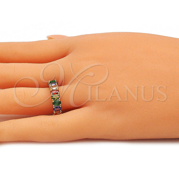 Gold Filled Ring — Multi Stone Ring with Multicolor Cubic Zirconia Polished — alternate product view — SKU 143136 | Oro Laminado anillo — Multi Stone Ring with Multicolor Cubic Zirconia pulido — SKU 143136