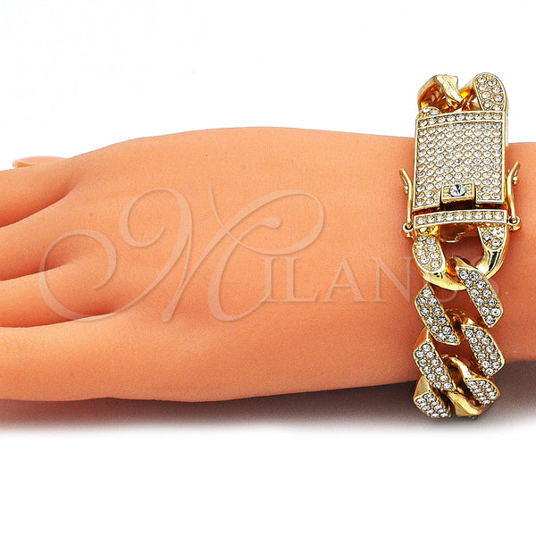 Gold Filled Bracelet — Basic Bracelet with White Crystal Polished 03. 19 — alternate product view — SKU 143156 | Oro Laminado brazalete — básico Bracelet with cristal blanco pulido 03. 19 — SKU 143156
