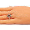 Oro Laminado Multi Stone Ring, Gold Filled Style with Multicolor Cubic Zirconia and White Micro Pave, Polished, Golden Finish, 01.210.0142.08 (Size 8)