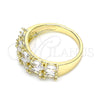 Oro Laminado Multi Stone Ring, Gold Filled Style Polished, Golden Finish, 01.210.0147.07 (Size 7)