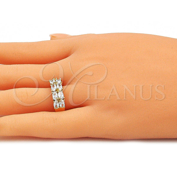 Gold Filled Ring — Multi Stone Ring with White Cubic Zirconia Polished — alternate product view — SKU 143184 | Oro Laminado anillo — Multi Stone Ring with blanco Cubic Zirconia pulido — SKU 143184