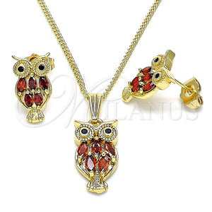 Gold Filled Ring — Earring and Pendant Adult Set Owl Design with — main product view — SKU 143192 | Oro Laminado anillo — Earring and Pendant Adult Set Owl diseño with — SKU 143192