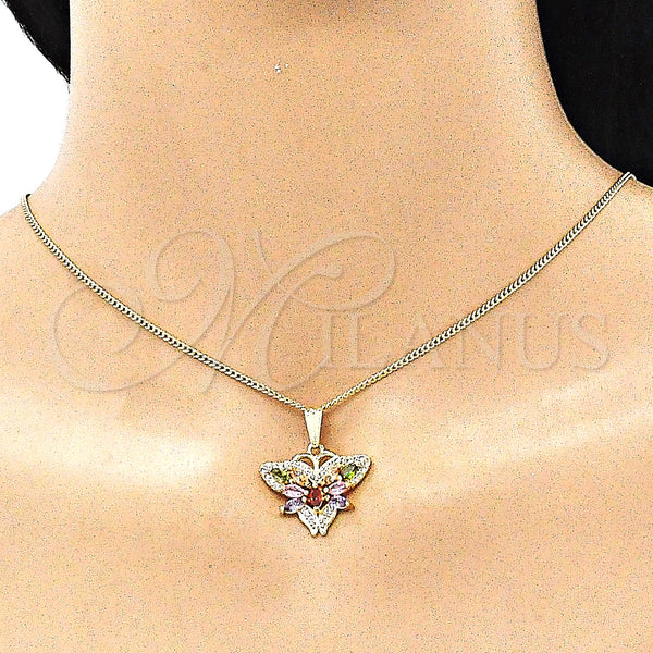 Gold Filled Ring — Earring and Pendant Adult Set Butterfly Design with — alternate product view — SKU 143194 | Oro Laminado anillo — Earring and Pendant Adult Set Butterfly diseño with — SKU 143194