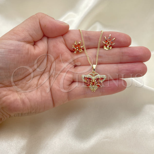 Gold Filled Ring — Earring and Pendant Adult Set Butterfly Design with — alternate product view — SKU 143195 | Oro Laminado anillo — Earring and Pendant Adult Set Butterfly diseño with — SKU 143195