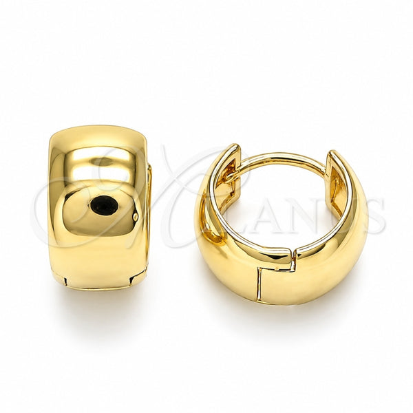 Oro Laminado Huggie Hoop, Gold Filled Style Polished, Golden Finish, 02.156.0563.15