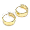 Oro Laminado Huggie Hoop, Gold Filled Style Polished, Golden Finish, 02.156.0563.20