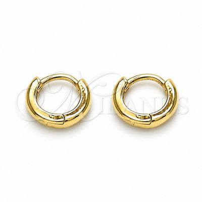 Oro Laminado Huggie Hoop, Gold Filled Style Polished, Golden Finish, 02.156.0564.10