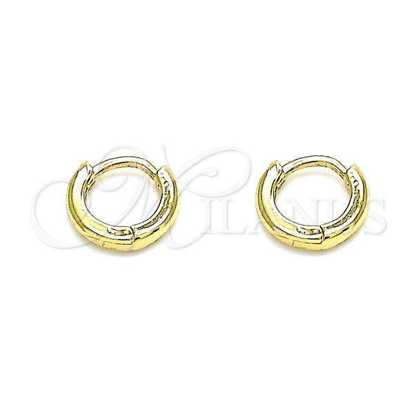 Oro Laminado Huggie Hoop, Gold Filled Style Polished, Golden Finish, 02.156.0564.10