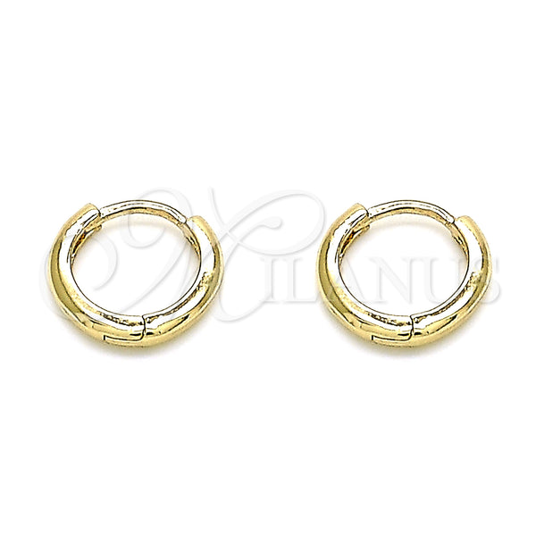 Gold Filled Hoop Earrings — Huggie Hoop Polished 02. — main product view — SKU 143213 | Oro Laminado aretes de aro — Huggie Hoop pulido 02. — SKU 143213
