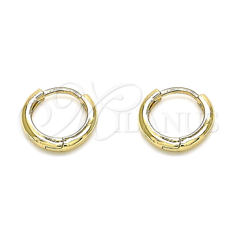 Oro Laminado Huggie Hoop, Gold Filled Style Polished, Golden Finish, 02.156.0564.12