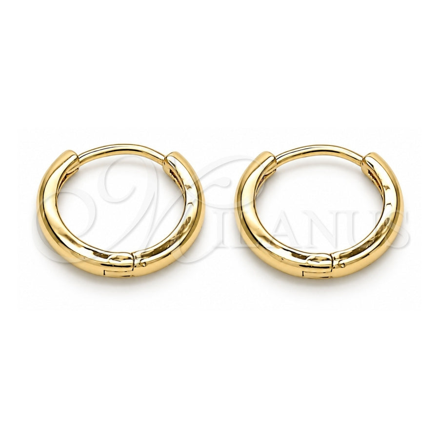 Oro Laminado Huggie Hoop, Gold Filled Style Polished, Golden Finish, 02.156.0564.15
