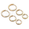 Oro Laminado Huggie Hoop, Gold Filled Style Polished, Golden Finish, 02.156.0564.15