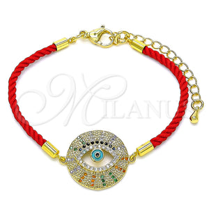 Gold Filled Bracelet — Fancy Bracelet Evil Eye Design Turquoise Enamel 03. — main product view — SKU 143227 | Oro Laminado brazalete — elegante Bracelet Evil Eye diseño Turquoise Enamel 03. — SKU 143227