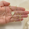 Oro Laminado Thin Rosary, Gold Filled Style Altagracia and Crucifix Design, Polished, Golden Finish, 09.213.0030.24