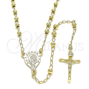 Gold Filled Jewelry — Thin Rosary Altagracia and Crucifix Design Polished 09. — main product view — SKU 143239 | Oro Laminado joyería — Thin Rosary Altagracia and Crucifix diseño pulido 09. — SKU 143239