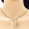 Oro Laminado Thin Rosary, Gold Filled Style Guadalupe and Crucifix Design, Polished, Golden Finish, 09.213.0031.24