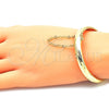 Oro Laminado Individual Bangle, Gold Filled Style Diamond Cutting Finish, Golden Finish, 07.168.0015.1.04 (08 MM Thickness, Size 4 (2.25 Diameter))