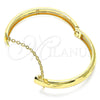 Oro Laminado Individual Bangle, Gold Filled Style Diamond Cutting Finish, Golden Finish, 07.168.0015.1.04 (08 MM Thickness, Size 4 (2.25 Diameter))