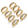 Oro Laminado Huggie Hoop, Gold Filled Style Heart Design, with Garnet Micro Pave, Polished, Golden Finish, 02.210.0518.2.20