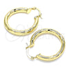 Oro Laminado Medium Hoop, Gold Filled Style Polished, Golden Finish, 02.170.0262.30