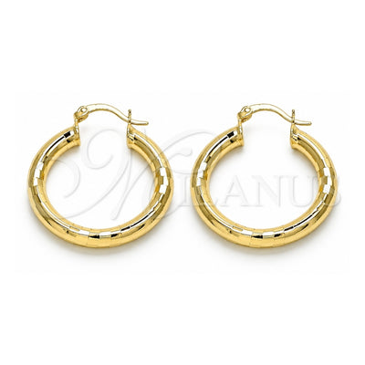 Oro Laminado Medium Hoop, Gold Filled Style Polished, Golden Finish, 02.170.0262.30