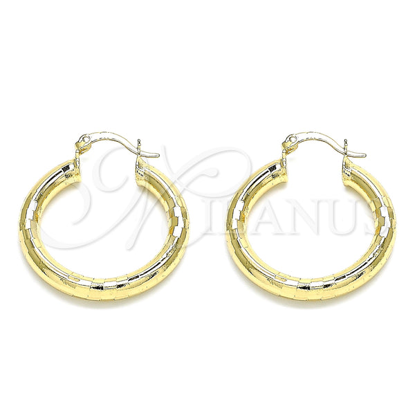 Gold Filled Hoop Earrings — Medium Hoop Polished 02. — main product view — SKU 143301 | Oro Laminado aretes de aro — Medium Hoop pulido 02. — SKU 143301