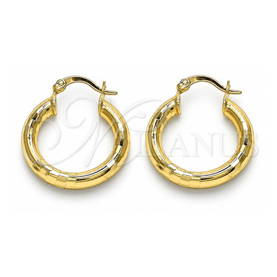 Oro Laminado Small Hoop, Gold Filled Style Polished, Golden Finish, 02.170.0262.25