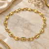 Oro Laminado Basic Anklet, Gold Filled Style Puff Mariner Design, Polished, Golden Finish, 04.326.0002.10 (08 MM Thickness, 10 Inches Length)