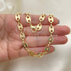 Oro Laminado Basic Necklace, Gold Filled Style Puff Mariner Design, Polished, Golden Finish, 04.326.0002.24 (08 MM Thickness, 24 Inches Length)