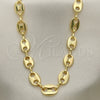 Oro Laminado Basic Necklace, Gold Filled Style Puff Mariner Design, Polished, Golden Finish, 04.326.0002.24 (08 MM Thickness, 24 Inches Length)