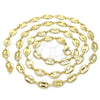 Oro Laminado Basic Necklace, Gold Filled Style Puff Mariner Design, Polished, Golden Finish, 04.326.0002.28 (08 MM Thickness, 28 Inches Length)