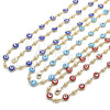 Oro Laminado Necklace and Bracelet, Gold Filled Style Evil Eye Design, Turquoise Enamel Finish, Golden Finish, 06.213.0008.3